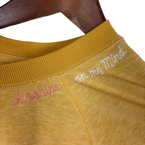 Old Navy Yellow Sunshine on my mind Crewneck Sweatshirt Women’s Medium - Picture 6 of 6